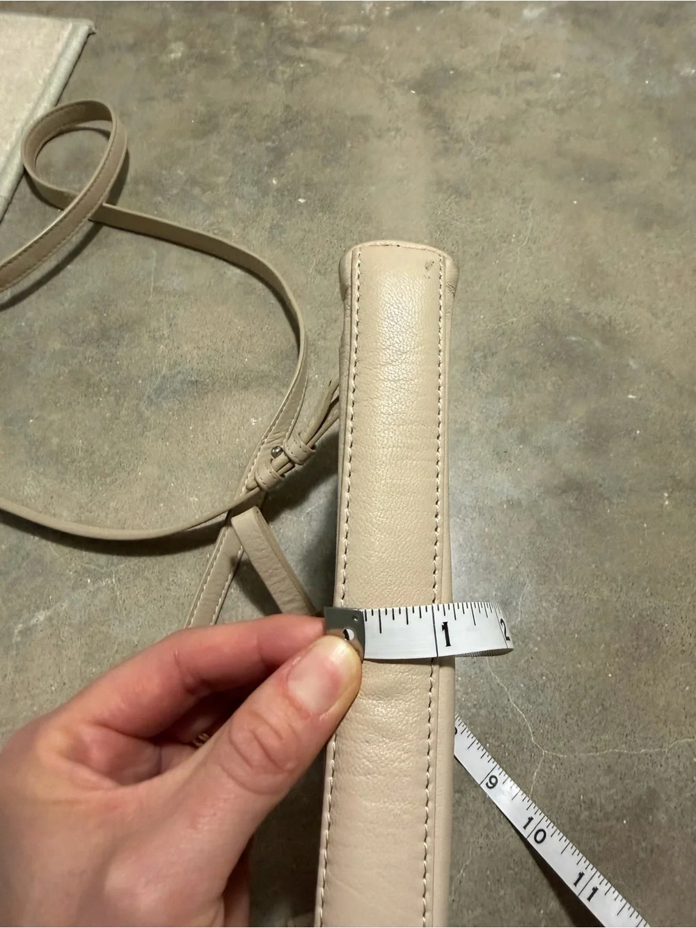 Leather Lucky Brand Crossbody Bag in Light Taupe